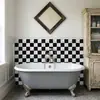 Pegatina de suelo retro con patrón de patchwork, lámina dura de PP engrosada, esmerilada, autoadhesiva impermeable para renovación de suelos, venta al por mayor transfronteriza