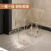 Sapateira multicamadas para apartamentos de aluguel, economizadora de espaço, organizador de sapatos fácil de usar para trás da porta, prateleira de armazenamento para dormitórios, sapateira inclinada elegante e moderna