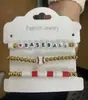 Pulseras de Arcilla Suave Deportivas, Colgantes de Aleación de Béisbol, Baloncesto, Fútbol, Pulseras Apilables de Arcilla Suave de Colores, Joyería de Cuentas de Voleibol