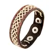 Suministro estable de fábrica, venta directa de fábrica, pulsera de piel de vaca tejida vintage popular europea y americana, joyería Yiwu al por mayor