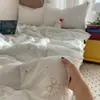 Juego de Colcha de Gasa con Volantes de Encaje Estilo Princesa de Verano Cuatro Piezas, Colcha de Aire Acondicionado, Colcha Refrescante de Verano, Fresco Juego de Tres Piezas, Colcha Lavable a Máquina