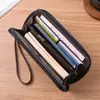 Comercio Exterior Nuevo Billetera Larga de Mano para Hombre Monedero de Gran Capacidad Portátil Moda Color Sólido Billetera con Cremallera Venta al por Mayor