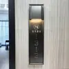 Letrero Electrónico Iluminado para Puerta de Hotel con Timbre, Modelo Recargable de Acrílico Degradado para Casa Club