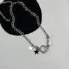 Colar Empilhado Estrela Estilo Ins Feminino Personalidade Design de Nicho Colar Hip Hop Tendência Cool Corrente de Clavícula