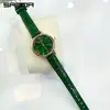 Relógio transfronteiriço Sanda tendência da moda simples pulseira verde pequena à prova d'água quartzo relógio feminino atacado