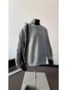 Sudadera Retro Americana de Primavera y Otoño con Doble Cremallera y Mangas Caídas Top Chaqueta de Diseño Retro Americano con Cuello Redondo