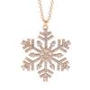 Transfronteiriço novo mais vendido de alta qualidade luxo criativo moda floco de neve de Natal pingente colar de diamante colar corrente de suéter atacado