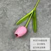 Flor artificial nórdica de una sola apertura, tacto EVA, tulipán, flor falsa, decoración para sala de estar, mesa de comedor, adornos de belleza Chen ins
