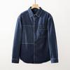 ¡Retro japonés! ¡Tono! Se puede usar como abrigo ~ camisa vaquera de solapa de moda versátil lavada para hombre de primavera