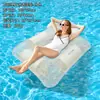 Fornecimento Exclusivo Transfronteiriço de Colchão Inflável Flutuante de Malha Rosa Lantejoula Estilo Ins, Pvc Espessado para Piscina de Praia Adulto Lazer Boia Aquática
