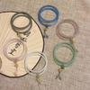 Pulseira de vidro com sinos de um passo, atacado, nó plano, trançada, pingente de flor oca, joia, joia para namoradas, presente