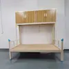 Cama de Dormitório Individual com Armário, Cama de Aço para Apartamento, Cama de Dormitório para Funcionários Escolares com Armário de Armazenamento, Material Espessado