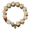 Pulsera de Gato Lúcido con Cuentas Marca Guofeng Fu Garra de Gato Quemada al Carbón Diseño de Nicho Estudiante Pulsera Linda Joyería de Lujo Ligero