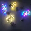 Cordão de luzes coloridas de LED com fio de cobre, arranjo de luzes para buquês, decoração de bolo de Natal, cordão de luzes pequenas e coloridas, cordão de luzes com céu estrelado.