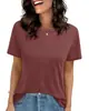 Camiseta de manga curta TK Amazon europeia e americana transfronteiriça mais vendida, peça íntima casual fina de verão com gola redonda, top liso modelador
