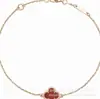 Collar Trébol de Cuatro Hojas de Van Gogh V-Oro Versión de Alta Gama Chapado en Oro de 18 Quilates Pétalos Trébol de Cuatro Hojas Diamante Completo Versátil Diseño Simple Venta Directa del Fabricante
