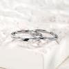 Anillos de Pareja Lightyear, un Par de Anillos Lisos de Plata, Diseño Simple de Nicho, Regalo para el Día de San Valentín Chino, Diamante Ajustable Möbius