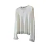 Estilo Nuevo Otoño/Invierno Popular Este Año Suéter de Manga Larga Talla Grande Ropa para Mujer Malla Gruesa Empalmada Versátil Hombro Normal Top