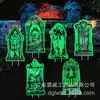 Decoração de Lápide de Halloween Pátio Externo Gramado Lápide Luminosa de Caveira Decoração de Pátio de Halloween