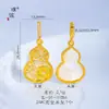 Collar Colgante de Calabaza Rosa Amarilla con Madreperla Blanca Incrustado de Diamantes Chapado en Oro de Mismo Estilo de la Tienda de Oro Puzuo para Mujer, Joyería de Lujo Ligero de Gama Alta