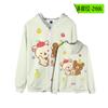 Personagem de desenho animado Komatsu urso 3D impresso zíper suéter homens novo hoodie motosserra comércio exterior Comércio Atacado