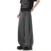 Pantalones Casuales de Seda de Hielo para Hombre, Estilo Delgado, Nuevo Modelo de Verano 2026, Pantalones Fluidos con Cintura Elástica, Pantalones Largos Holgados Rectos de Pierna Ancha