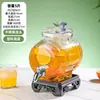 Botella de vidrio para licor infusionado con grifo, barril de cerveza, refrigerador de bebidas de té de frutas, jarra de agua fría, popular contenedor de cola para jugo