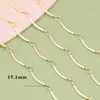 Galvanoplastia Ouro Real 18K Simples Onda Cotovelo Torção DIY Corrente Fina Coréia do Sul Corrente Feita à Mão Material para DIY Material para DIY