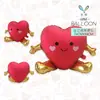 Nuevo regalo base en forma de corazón para el Día de San Valentín, decoración de boda de propuesta de paloma estilo INS, globos de papel de aluminio que realzan el ambiente