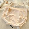 Ropa interior para niñas Algodón puro 10A Antibacteriana Tipo de entrepierna extendida a Algodón para bebé Sin costuras Cintura media Cubre cadera Entrepierna de algodón Bragas para mujer