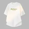 Camiseta Pesada de Algodón Puro Estilo Americano 260g para Hombre, Top Holgado de Manga Corta, Camiseta Japonesa de Moda con Estampado, 100% Algodón, Manga Media