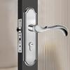 Fechadura de Porta de Aço Inoxidável Fechadura de Porta Interna Fechadura Silenciosa para Quarto Maçaneta com Fechadura para Porta de Quarto Fechadura Universal para Porta de Madeira Fechadura Dividida