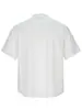 Camiseta de Manga Corta con Cuello Henry Disfrazado Nanxia para Hombre, Estilo Delgado de Verano Ropa para Hombre con Bolsillos, Camiseta Polo de Cuello en V de Seda Helada