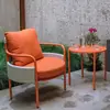 Combinación de Mesa y Sillas de Exterior Silla de Mimbre para Patio Nórdico Mesa y Sillas Pequeñas para Balcón Mesa de Café de Ocio Silla de Mimbre Popular en Internet Muebles de Exterior