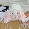 Bolsa de Conejo Lolita Japonesa, de Alto Valor y Exquisita, Bolsita de Conejo Linda para Chica JK, Bolso Cruzado, Bolso de Mano Suave de Perlas para Chica