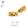 Amuleto de Bebé Pixiu de la Suerte Chapado en Oro Cobre con Agujero Pasante para Cordón Trenzado, Accesorios de Joyería DIY para Pulsera Unisex Venta al por Mayor
