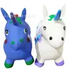Material Nuevo Gran Flash Música Pintado Caballo Saltador Unicornio Inflable Más Grueso Juguete para Niños Caballo Triángulo Más Grueso
