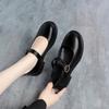 Zapatos de Trabajo Negros para Mujer, Zapatos Versátiles de Correa Única, Piel Suave, Suela Suave, Zapatos de Mujer, Zapatos de Mamá, Estilo Primavera y Otoño, Zapatos de Piel Cómodos