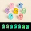 Mistura de animais pequenos luminosos tridimensionais de resina coelho do mar cachorrinho micro paisagem criativa desktop pequenos ornamentos atacado