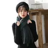 Bufanda de borlas de otoño e invierno para mujer, engrosada, para estudiantes, doble cara, nueva de invierno, cachemira, color liso, bufanda, chal, fabricantes
