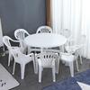 Mesa y silla de plástico para puesto de comida al aire libre, combinación comercial, gruesa, para barbacoa, mercado nocturno, cerveza, mesa de playa, mesa redonda económica.