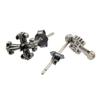 Aretes de cruz vintage chapados en plata 925 para hombre y mujer, aretes de nicho hip hop, aretes de moda punk, moda