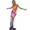 Ropa de Mujer Americana 2025 Verano Nueva Moda de Exportación Sexy Celebridad Espalda Descubierta Abertura Tirantes Vestido para Mujer