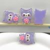 Accesorios de Resina de Gato y Perro de Cuerpo Completo con Purpurina Fina Material de Parche DIY para Funda de Teléfono Cinnamoroll