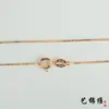 Corrente Caixa Banhada a Ouro Rosa Prata S925 Amazon Japão e Coreia do Sul Corrente de Clavícula Colar de Prata Corrente Curta de Combinação Corrente de Prata Italiana