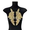 Vestido de noiva floral de lantejoulas bordado osso de carro roupa de performance renda floral decorativa étnica em estoque acessórios de atacado