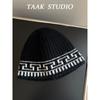Gorro de Punto Pullover de Marca de Moda para Bloggers Ins para Niños Otoño e Invierno Estilo Coreano Cara Visible Gorro Pequeño de Lana Cálido Gorro de Cubo