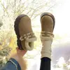 Populares Zapatos de Mujer Estilo Birkenstock con Suela Gruesa y Forro de Felpa Añadido, Nuevo Modelo de Invierno 2025, Cálidos Mocasines de Peluche, Botas de Nieve