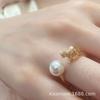 Chenmo otoño e invierno Corea del Sur gatito lindo perla anillo versátil de lujo ligero nicho retro anillo personalizado anillos para mujer