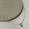 Estilo genial moda simple Cadena de clavícula multicapa de perlas lujo ligero elegante alto sentido collar popular